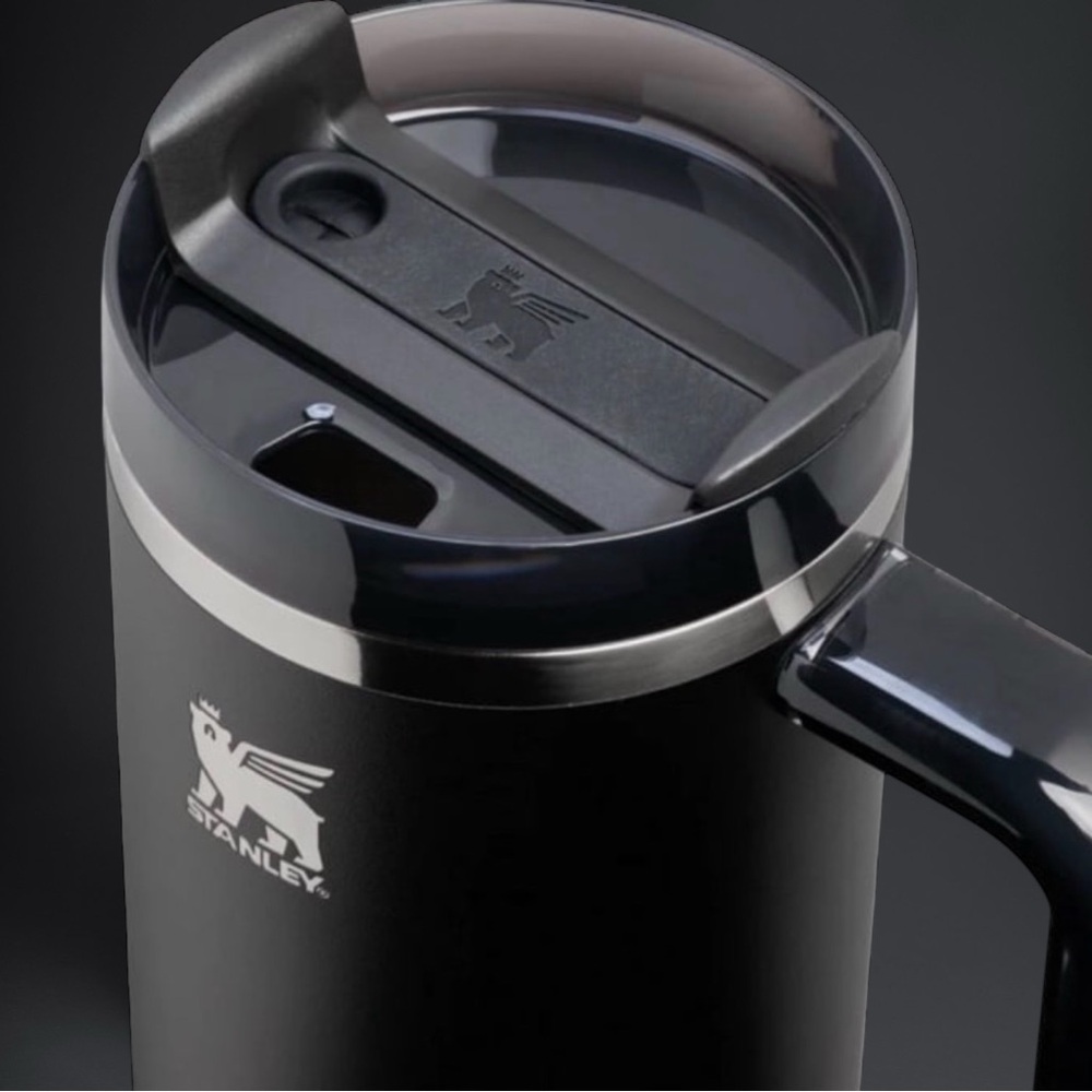 Black Quencher Tumbler Floral Engraved Handle Cup 40oz Style Gift New - Picture 2 of 7
